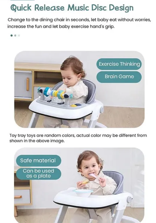 Foldable Baby Walker with Wheels - Sit-to-Stand Learning Aid