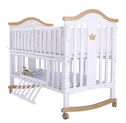 High Quality Pine Wood Multifunctional Baby Crib