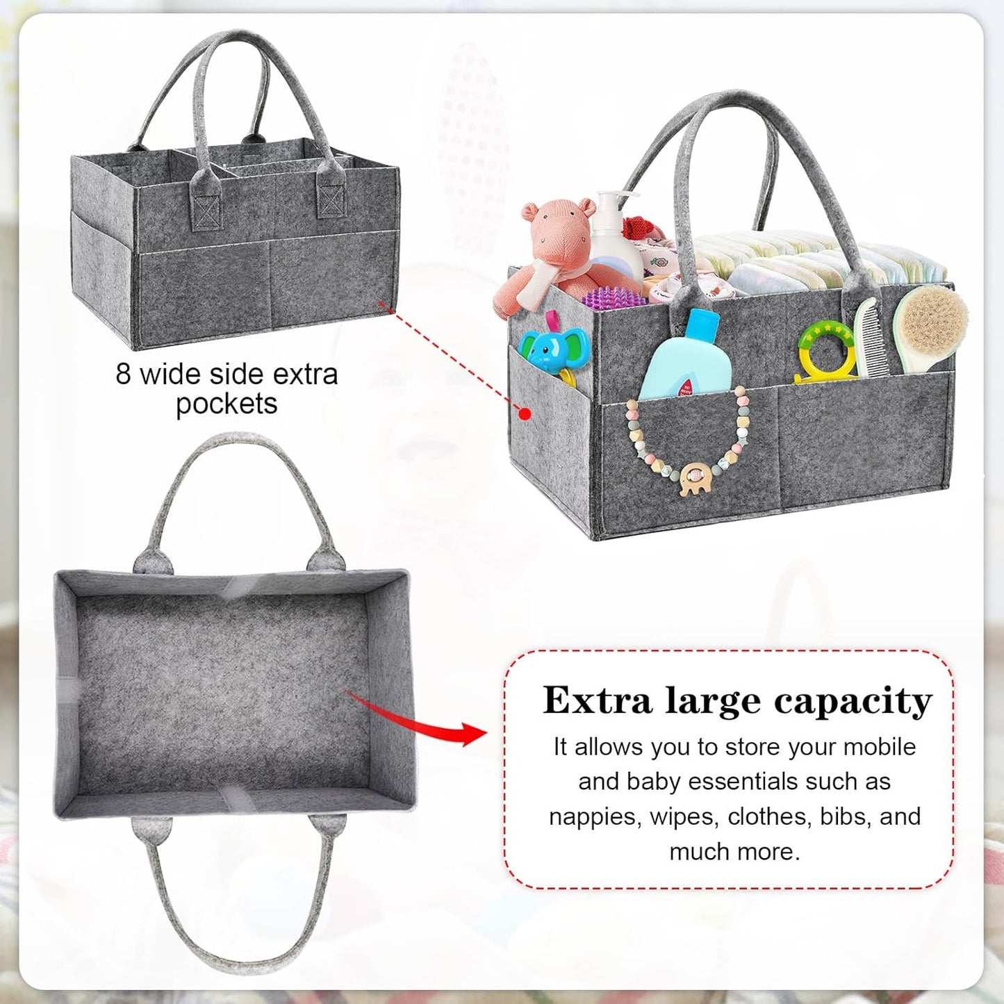 Baby Diaper Caddy Organizer