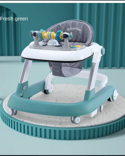 Foldable Baby Walker with Wheels - Sit-to-Stand Learning Aid