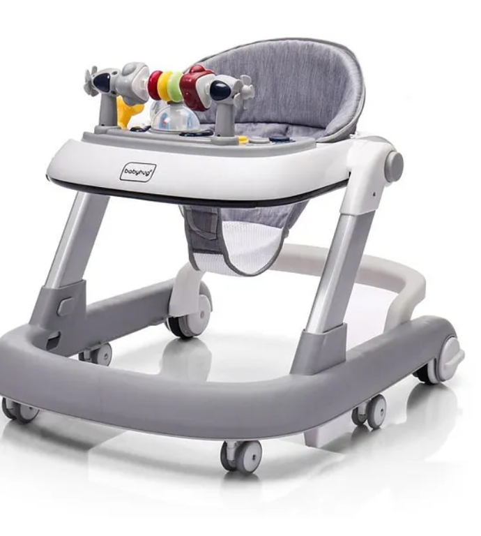 Foldable Baby Walker with Wheels - Sit-to-Stand Learning Aid