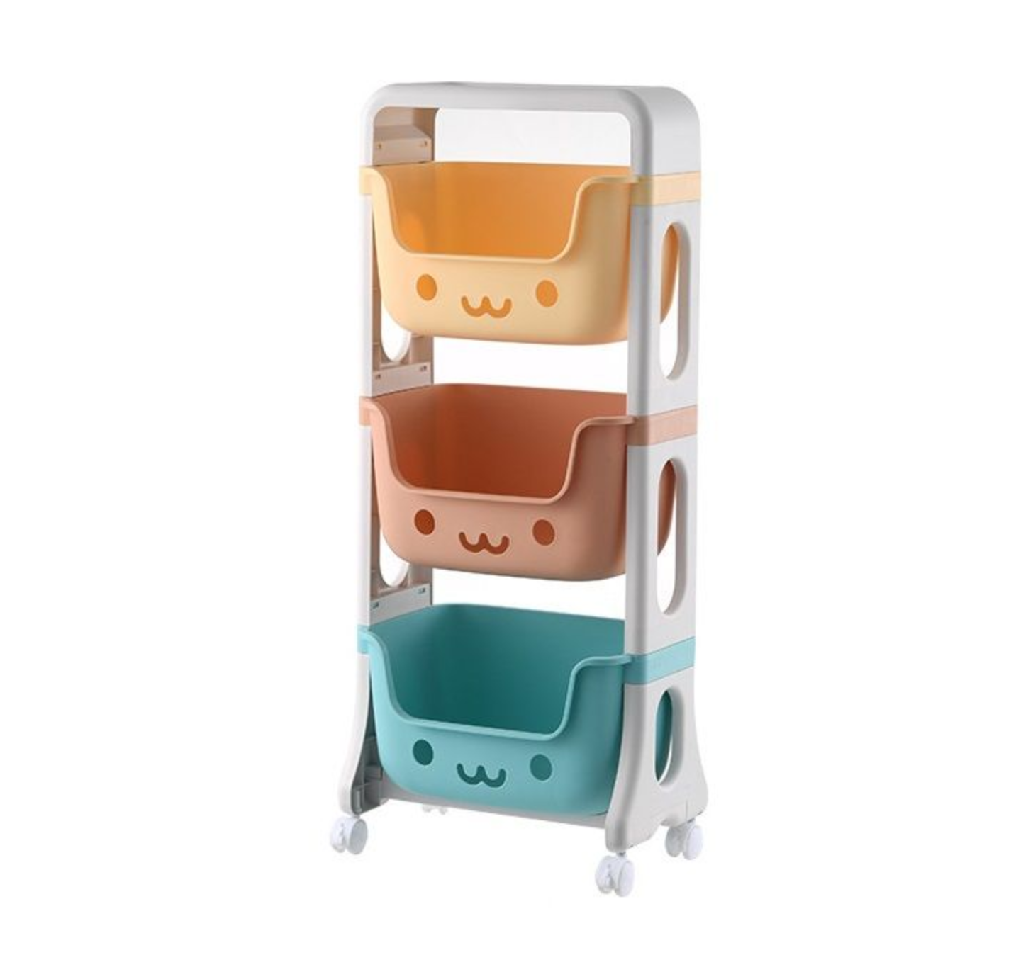 Children Multipurpose 3 Layers Toy & Snack Storage Organizer Trolley Rack