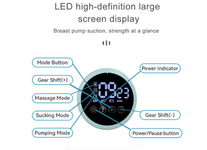 Electric breast pump,portable, backflow prevention,pink