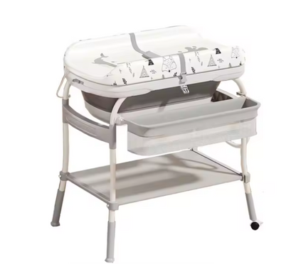 Foldable Baby Bath Tub with Stand & Storage - Compact & Portable