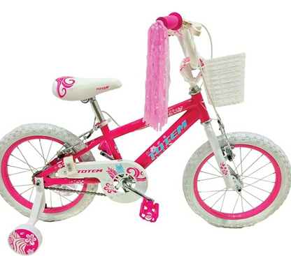 Princess BMX Bike with Training Wheels, 16-Inch Wheel Size
