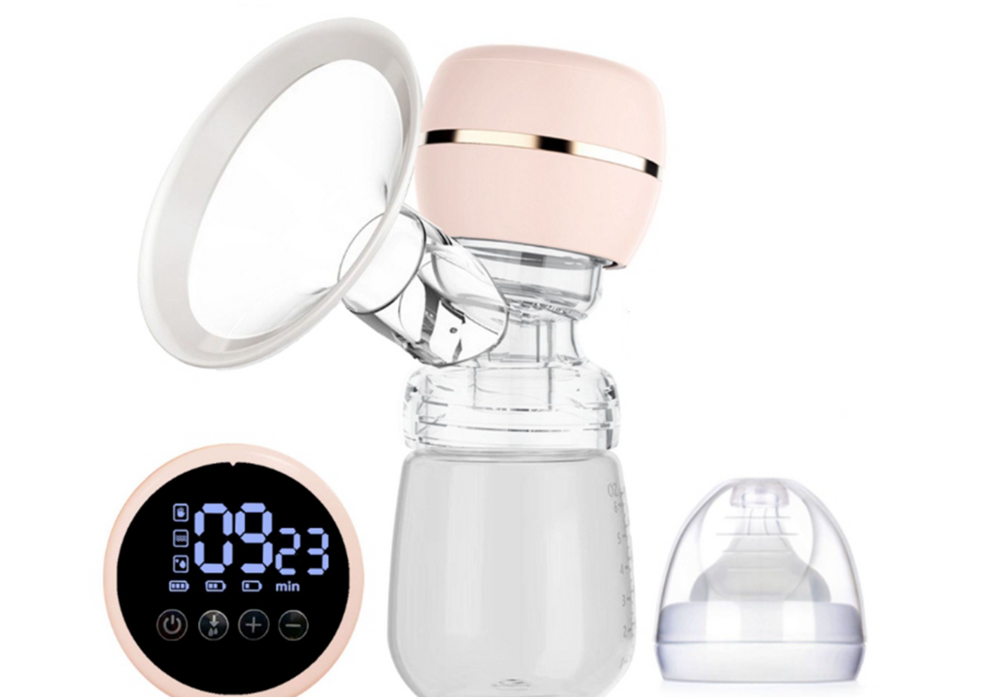 Electric breast pump,portable, backflow prevention,pink